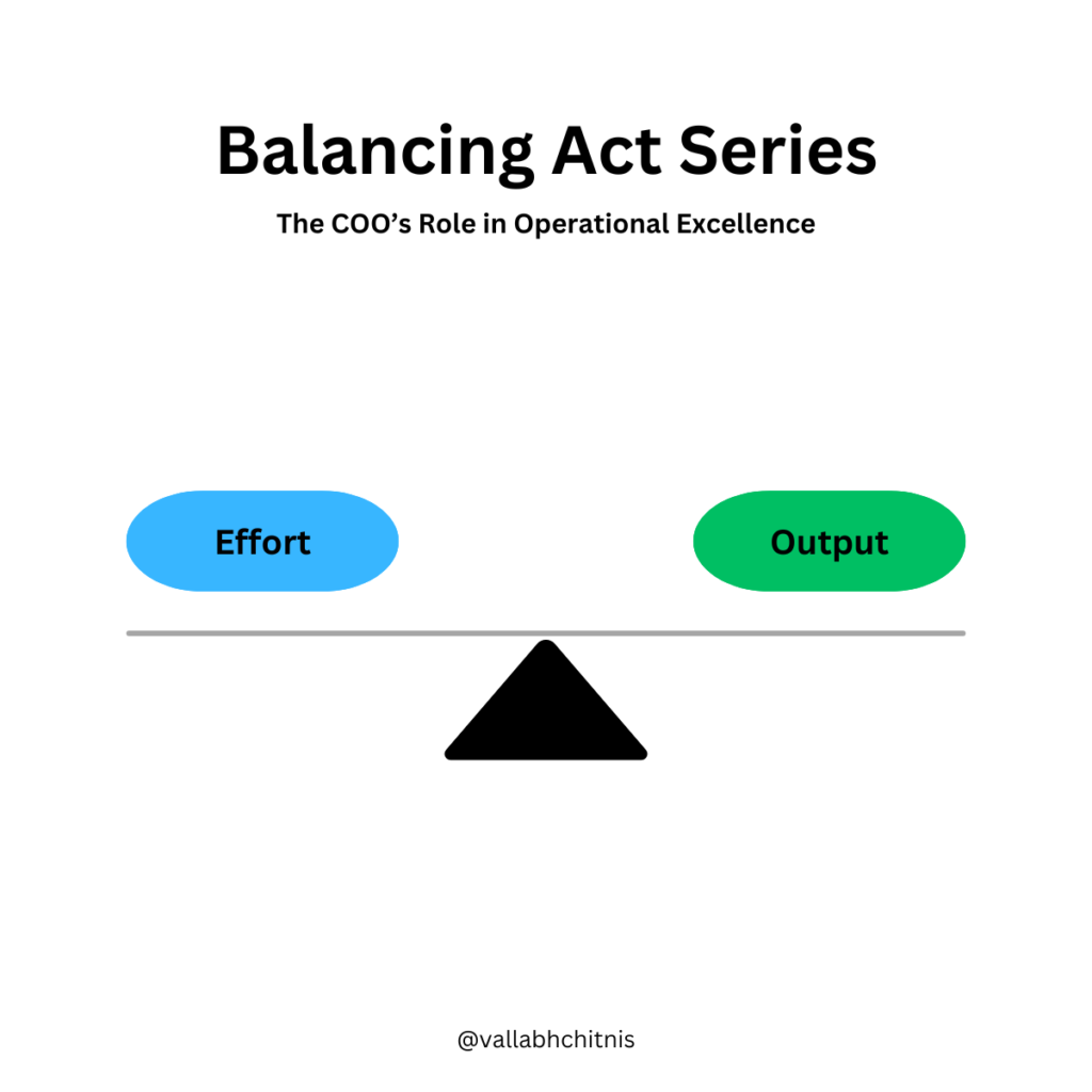 Vallabh Chitnis | COO | Operational Excellence | Effort vs Output